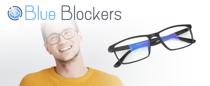 Blue Blocker Glasses front