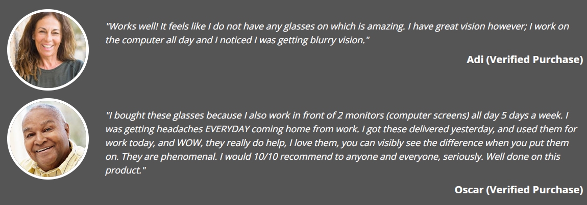 Bluvys Eyewear Customer Reviews